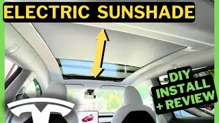 The BEST Tesla Model Y Electric SunShade | Retractable Powered Glass SunRoof - Install and Review