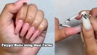 SUPER EASY POLYGEL NAILS USING DUAL FORMS | Nail Tutorial For Beginners