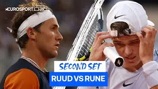 Ruthless Ruud Takes Control Of Match Against Rune Winning First 2 Sets In Style! | Eurosport Tennis