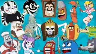 All ((62)) Cuphead Bosses Intros,Knouckout,Transformations Ever Created (Org-Fan Made)