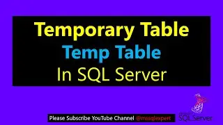 create temp table sql | temporary table in sql | create temporary table