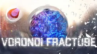 Voronoi fracture Cinema 4d tutorial. Разрушения по Вороному Cinema 4d