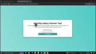 Monthly Salary Planner Tool Using HTML, CSS and JavaScript with Source Code