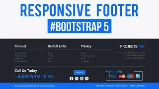 Bootstrap 5 Footer | responsive footer using bootstrap 5