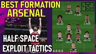 PES2021 Best Formation | ARSENAL | Half Space Exploit With Goal Poacher Tactics