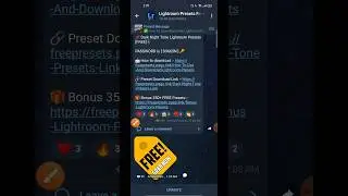 Get Free Lightroom Presets On Telegram | Free Lightroom Presets | Telegram | Extreme Amazing