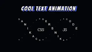 Very Cool Animated Text Animation Effect using HTML, CSS & JS | Round Text Cool Animation Effect