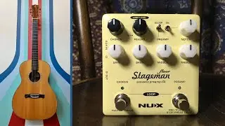 NUX Stageman Floor Acoustic Preamp DI Pedal | Complete Demo Test with Taylor 414 Acoustic Guitar 🎸