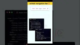 Navigation bar Animated using HTML CSS| Navigation bar design | #htmlfullcourse #css #javascript #js