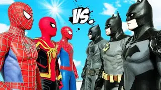 SPIDER-MAN TRIO VS. BATMAN TRIO | SUPER EPIC BATTLE - KJRAGAMING