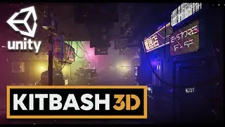 Unity 3D Games | Creating Kitbash3d Cyberpunk Level | 4K