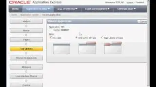 Oracle Application Express - Creating an Application