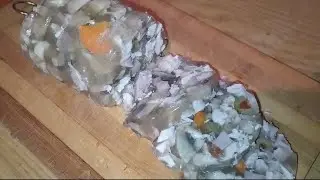 Заливное ассорти/ Заливное из курицы, языка, грибов и оливок