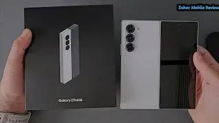 Samsung Galaxy Z Fold 6 White Unboxing (Exclusive Colour) with Anti Reflecting Film!