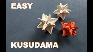 Легкая кусудама из бумаги оригами | Easy paper kusudama