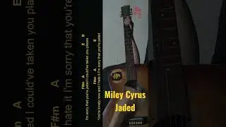 Miley Cyrus - Jaded Guitar Chords cover #shorts