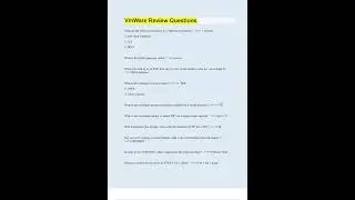 VMWARE REVIEW QUESTIONS 60 QUESTIONS WITH 100 CORRECT ANSWERS UPDATED EN VERIFIED