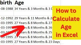 How to Calculate Age in Excel