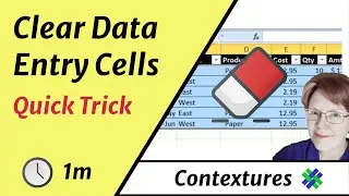 Quickly Clear Data Entry Cells in Excel