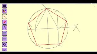 Construct a regular pentagon inscribed in a circle