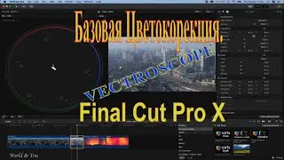 Final Cut Pro X. Цветокорекция видео. Вектроскоп.  Без Плагинов.