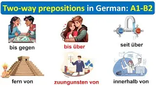 Two-way prepositions in German: A1-A2 B1-B2 #LearnGerman #GermanGrammar