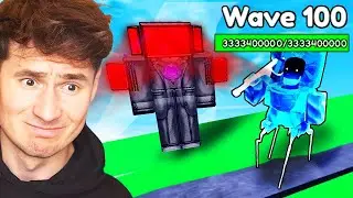 Can I survive 100 WAVES in Toilet Tower Defense?