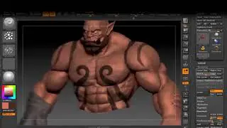 Garrosh Hellscream World of Warcraft 3D Model Painting Tatoos Zbrush Polypaint