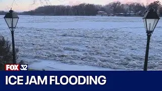 Chicago-area ice jam causing flood concerns along Kankakee River