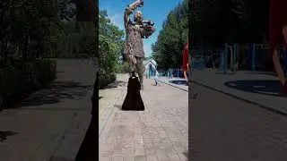 Girl throws ball to unblock the stone statue🤯3D Special Effects 3D Animation #shorts #vfxhd