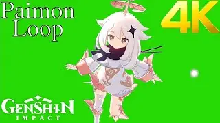 [4K] Paimon Loop - Emergency Food Green Screen Animation | Genshin Impact