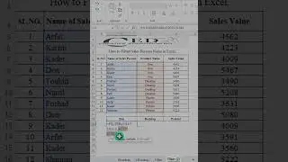 How to Filter Sales Persons Name in Excel 💡 | #shorts