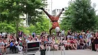 Street gymnast in London