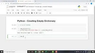 186 Python   Creating Empty Dictionary