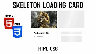 Skeleton Loading Card - HTML CSS - No JavaScript