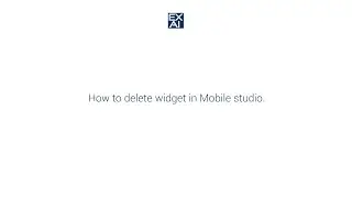 How to delete widget in mobile.