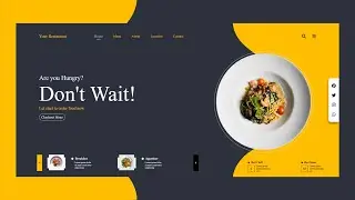 Easy Full Screen Restaurants Landing Page Using HTML & SCSS