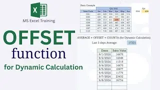 Offset Function in Excel