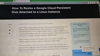 How To Resize a Google Cloud Storage Persistent Disk Attached to a Linux Instance