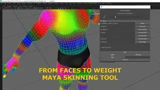 Faces To Weight Maya skinning tool Demo