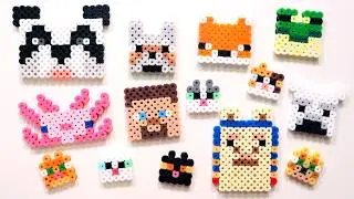 10 Easy Minecraft Perler Bead Animals Keychains & Magnets DIYs