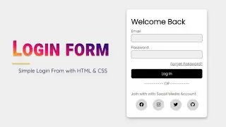 How to create Login form with HTML and CSS