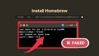 How to install home-brew on Mac OS | ⚠️  zsh: command not found : brew