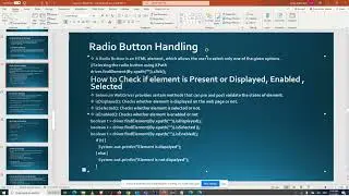 🔥 Radio Button Handling and Displayed Enabled and Selected methods in Selenium WebDriver 🔥