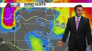 Meteorologist Matt Meister reacts to report of huge wind gust