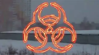 International Biohazard Warning Symbol Green Screen Khroma Key animation