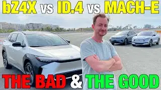 Electric Car Comparison: Ford Mustang Mach-E vs. VW ID.4 vs. Toyota bZ4X | Range, Interior & More