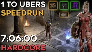 INSANE GEAR! HARDCORE 1 TO UBERS AMAZON SPEEDRUN - 7:06:00 IGT | 7:32:03 RTA | DIABLO 2 RESURRECTED