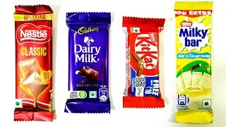 Dairy Milk vs Lollipop vs KitKat vs Gems (ASMR🤩)
