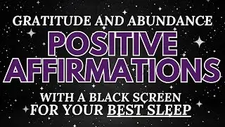 POSITIVE SLEEP AFFIRMATIONS ✨ For the BEST nights REST ✨ With a black screen for 6 HOURS!